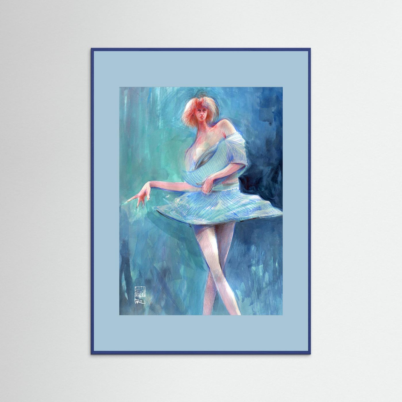 Catwalk in blue - Print on fine art paper