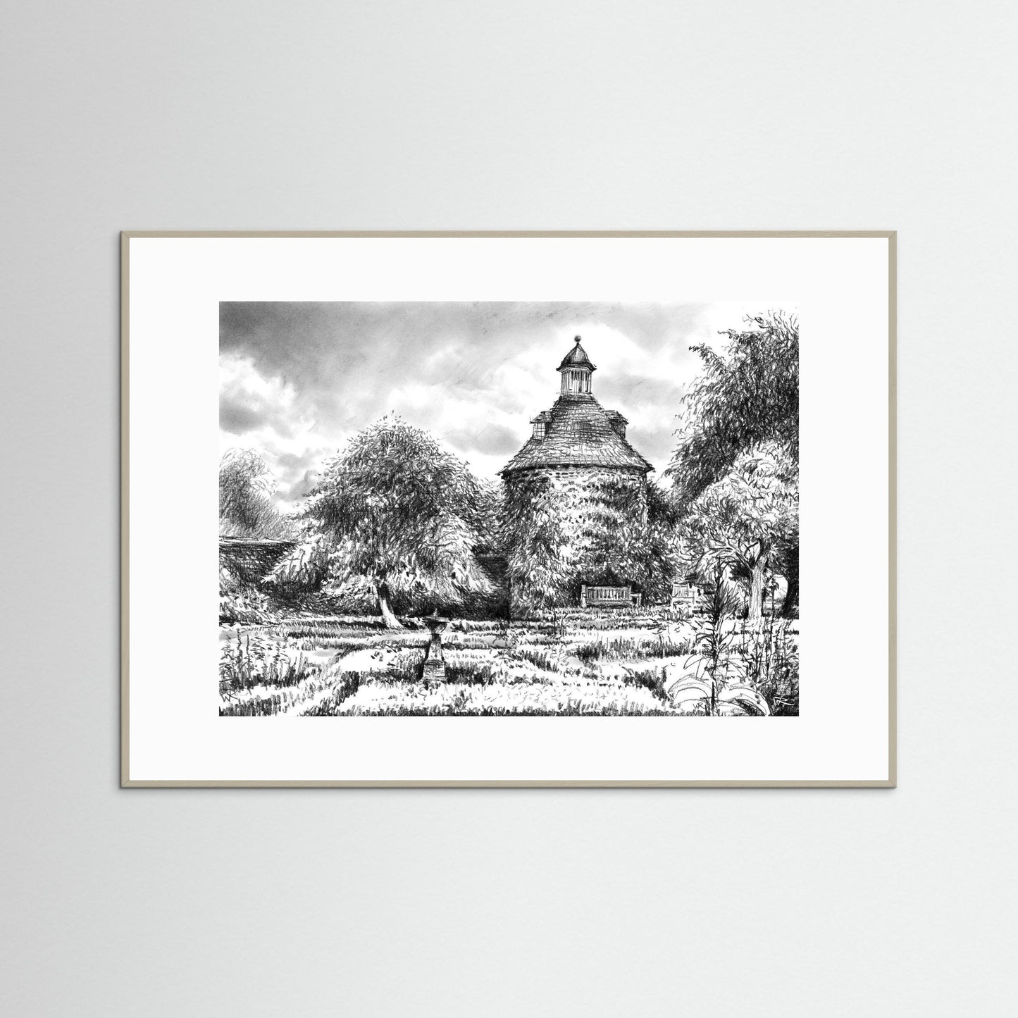 Rousham pigeon house - Paper print