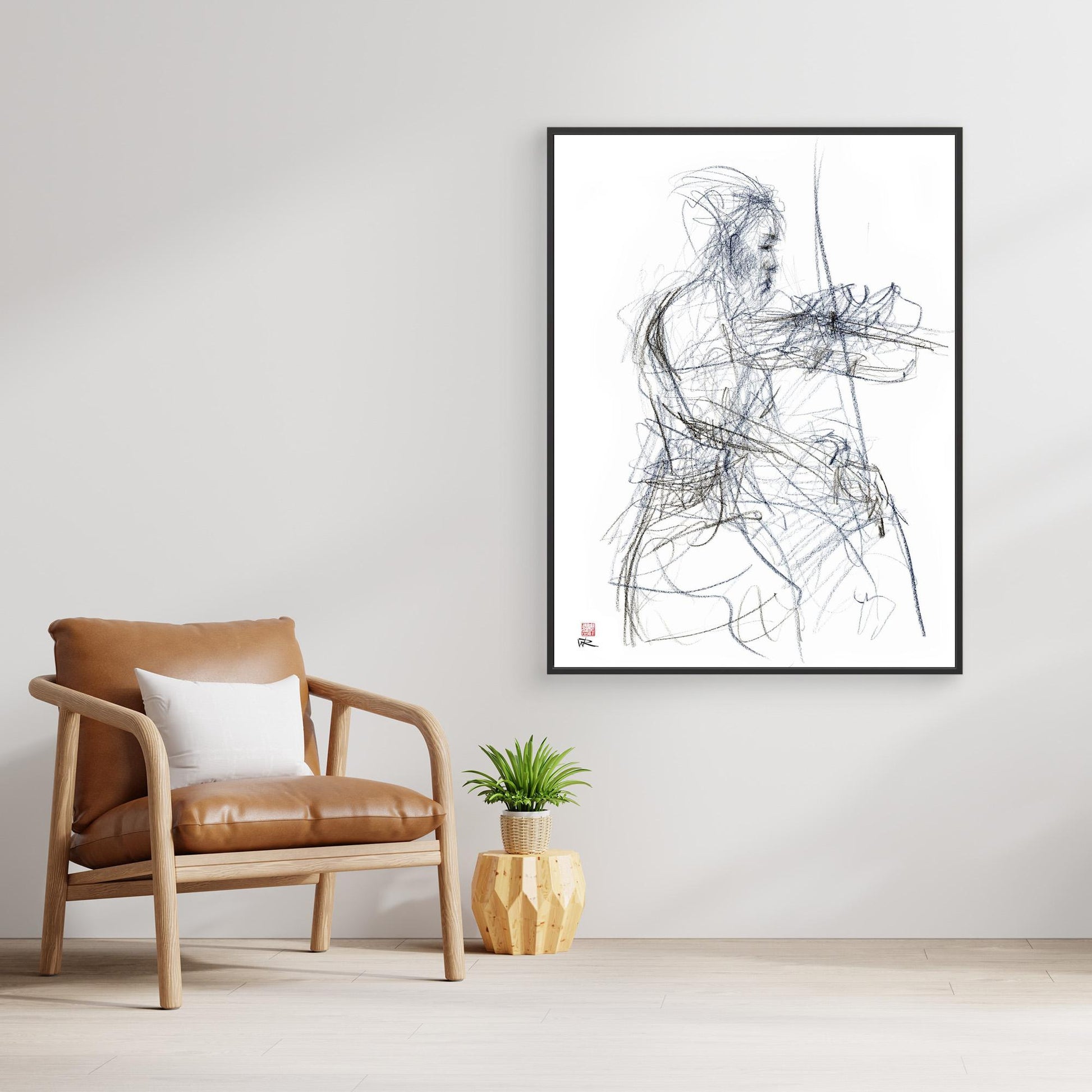 Charlotte Spruit on violin - Canvas print