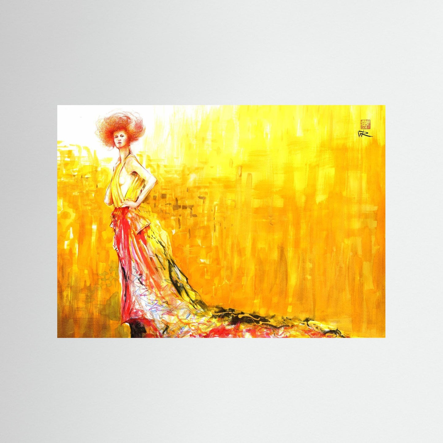 Recycled Klimt fashion - Paper print