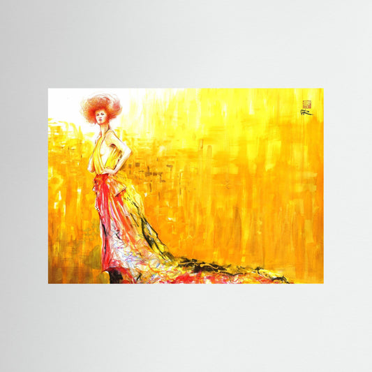 Recycled Klimt fashion - Paper print