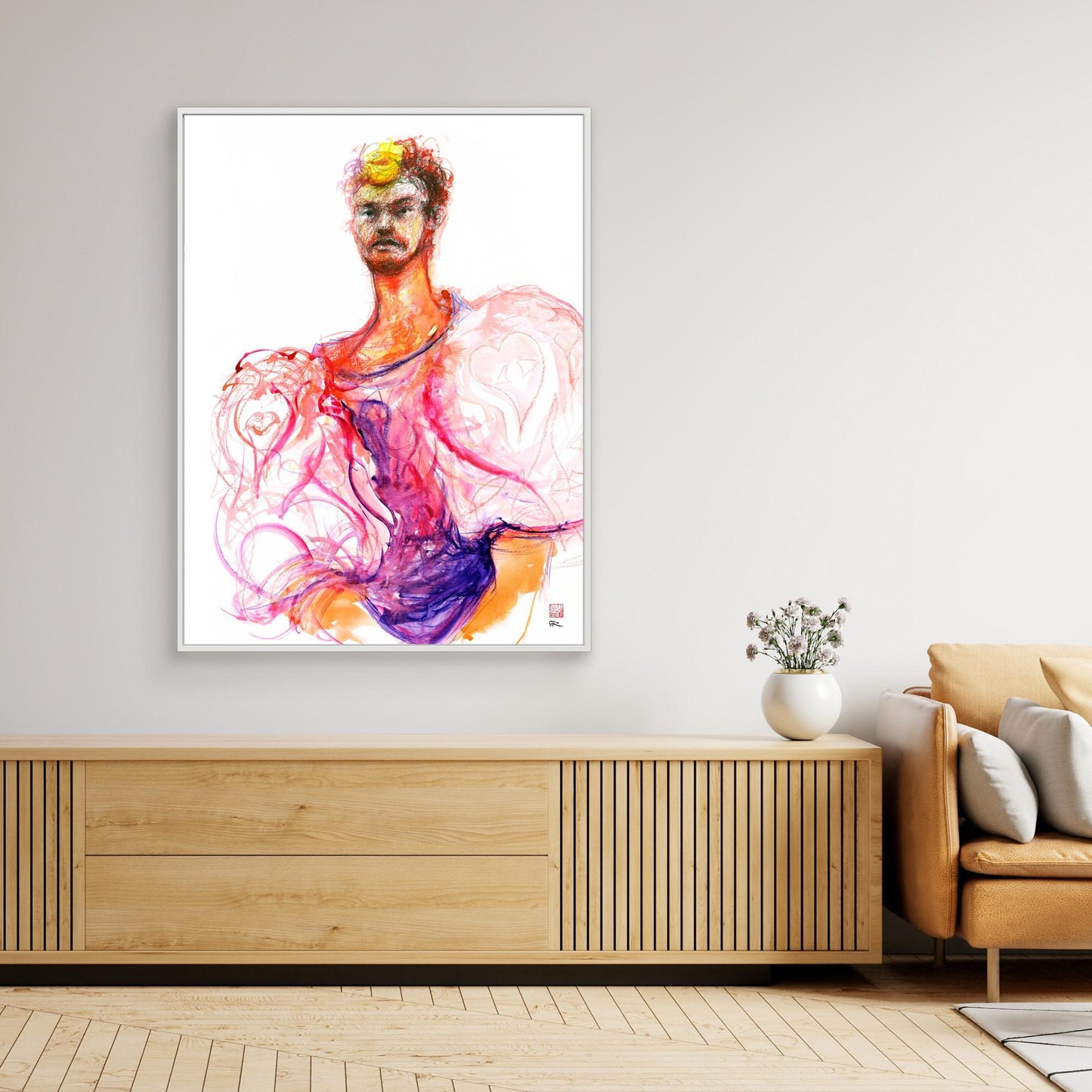 Fashion illustration of designs by Terry Milligan