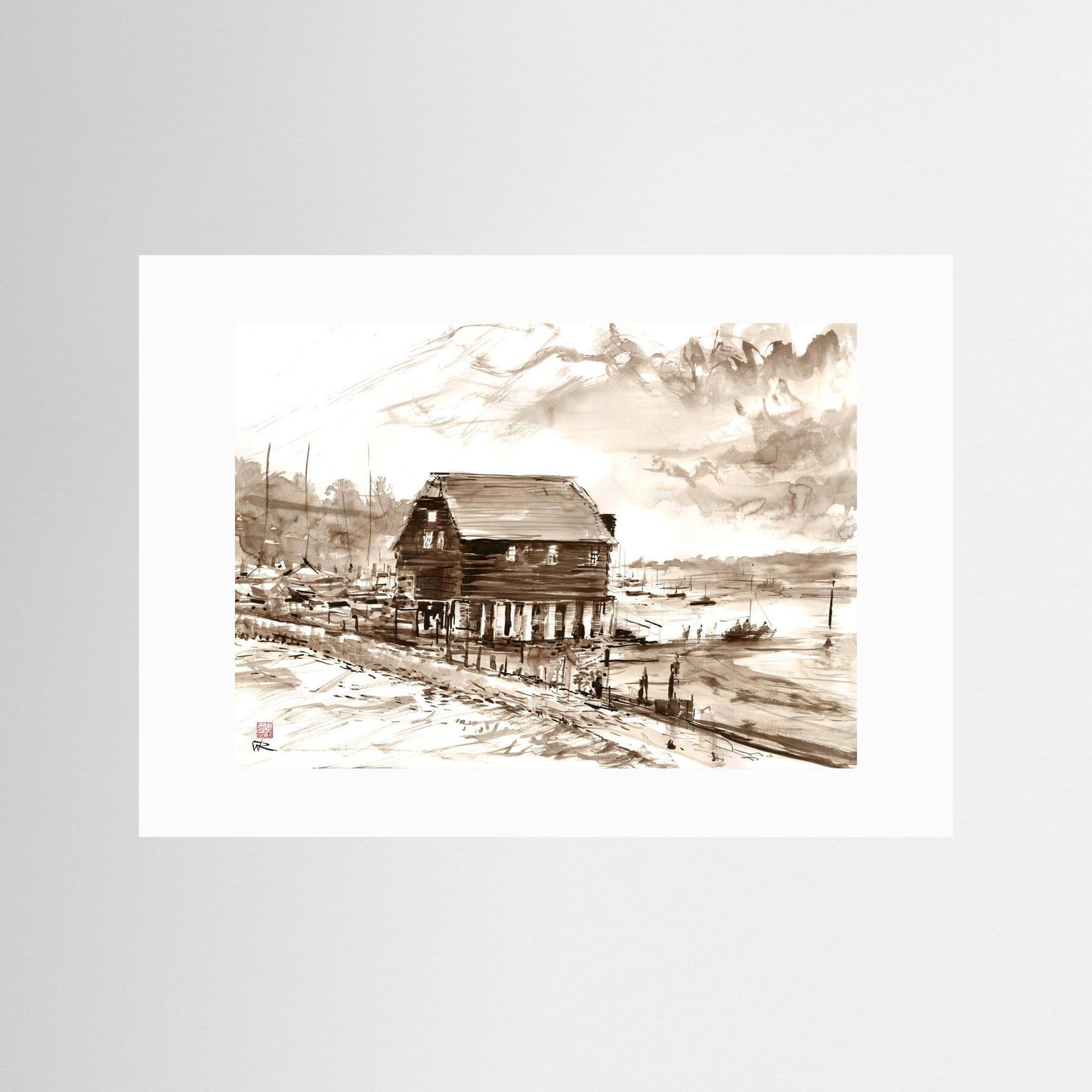 Bosham boathouse - paper print
