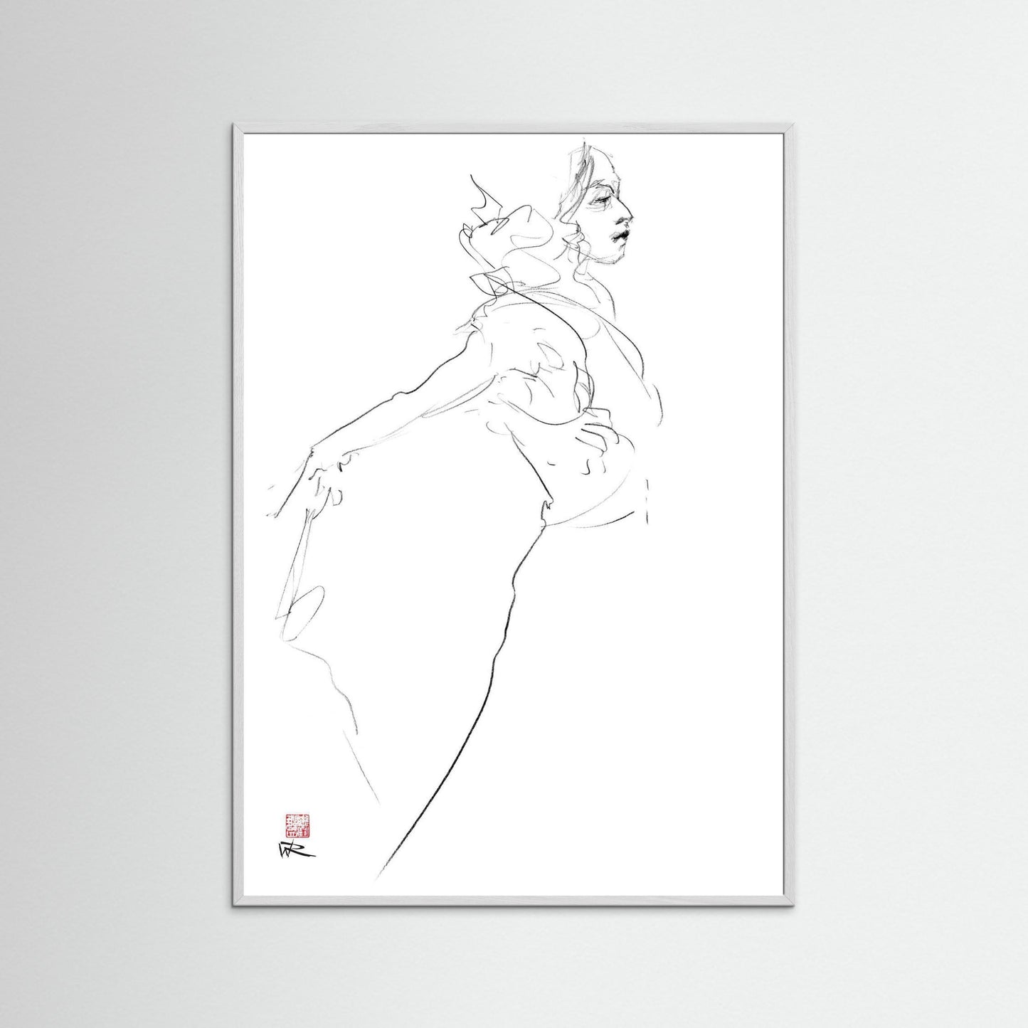 Figure line drawing oct25 - Paper print