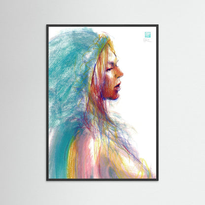 Manko in teal cloak - Print on fine art paper