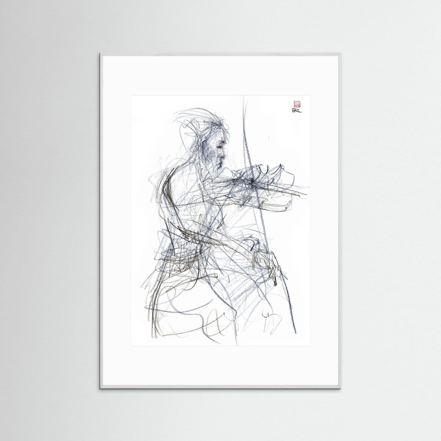 Charlotte Spruit on violin - Paper print