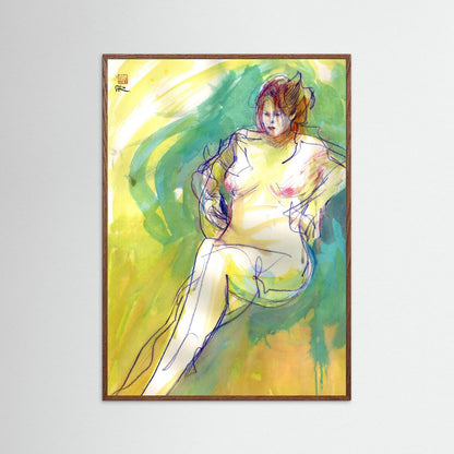 Life drawing of Kate - Print on fine art paper