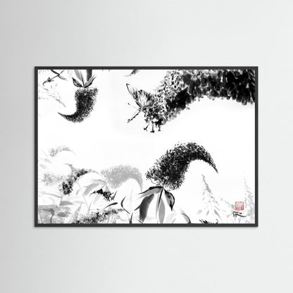 Butterflies on buddlejas - Paper print