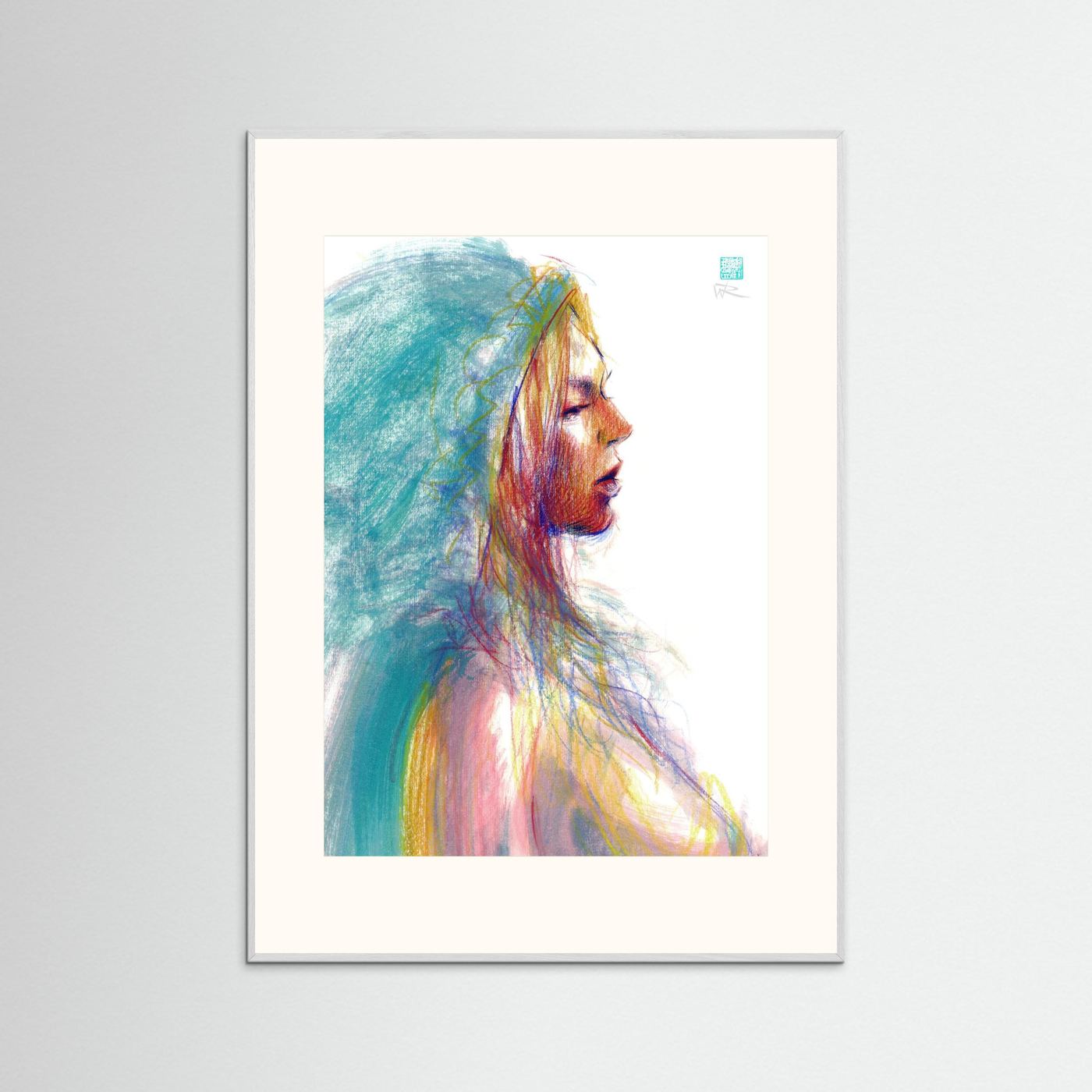 Manko in teal cloak - Print on fine art paper