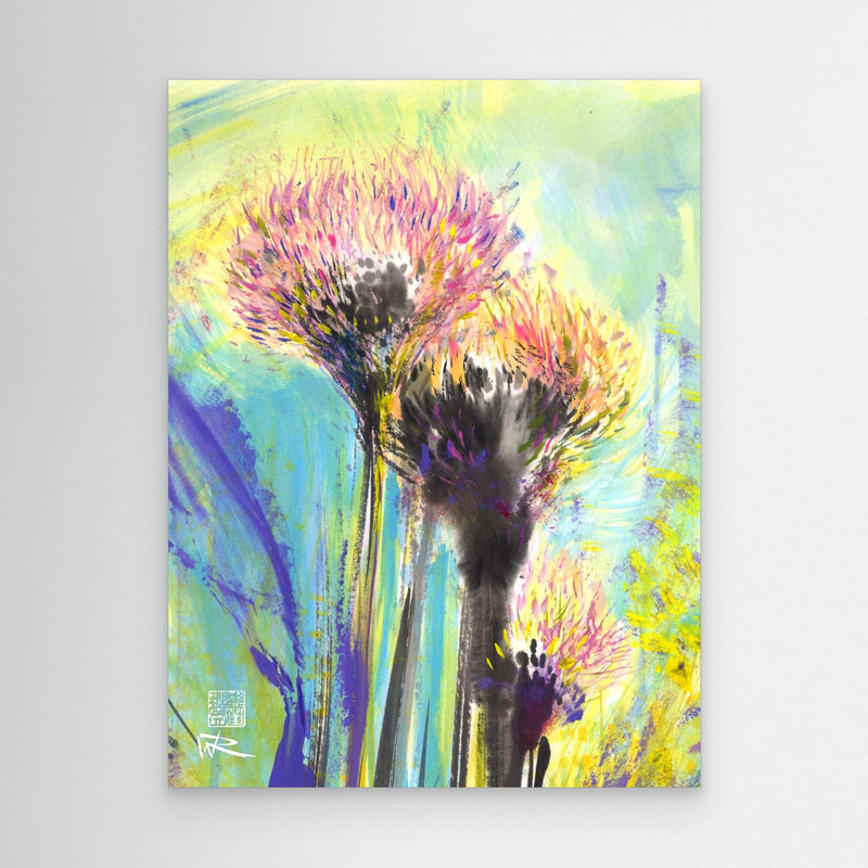 Allium-Blütenköpfe 1 - Leinwanddruck