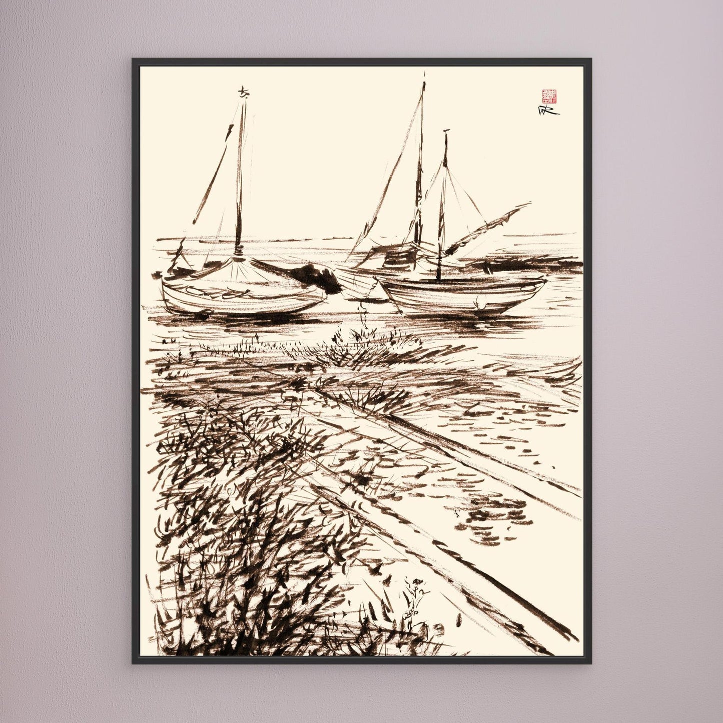 Boats in the mud at Blakeney