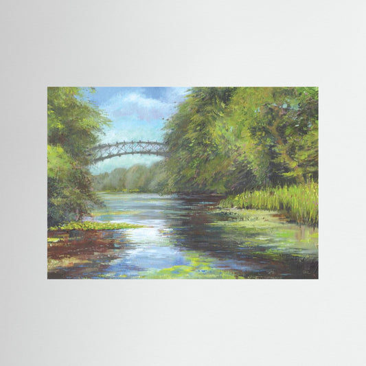 Lillies beneath the bridge at Wotton - Print on fine art paper