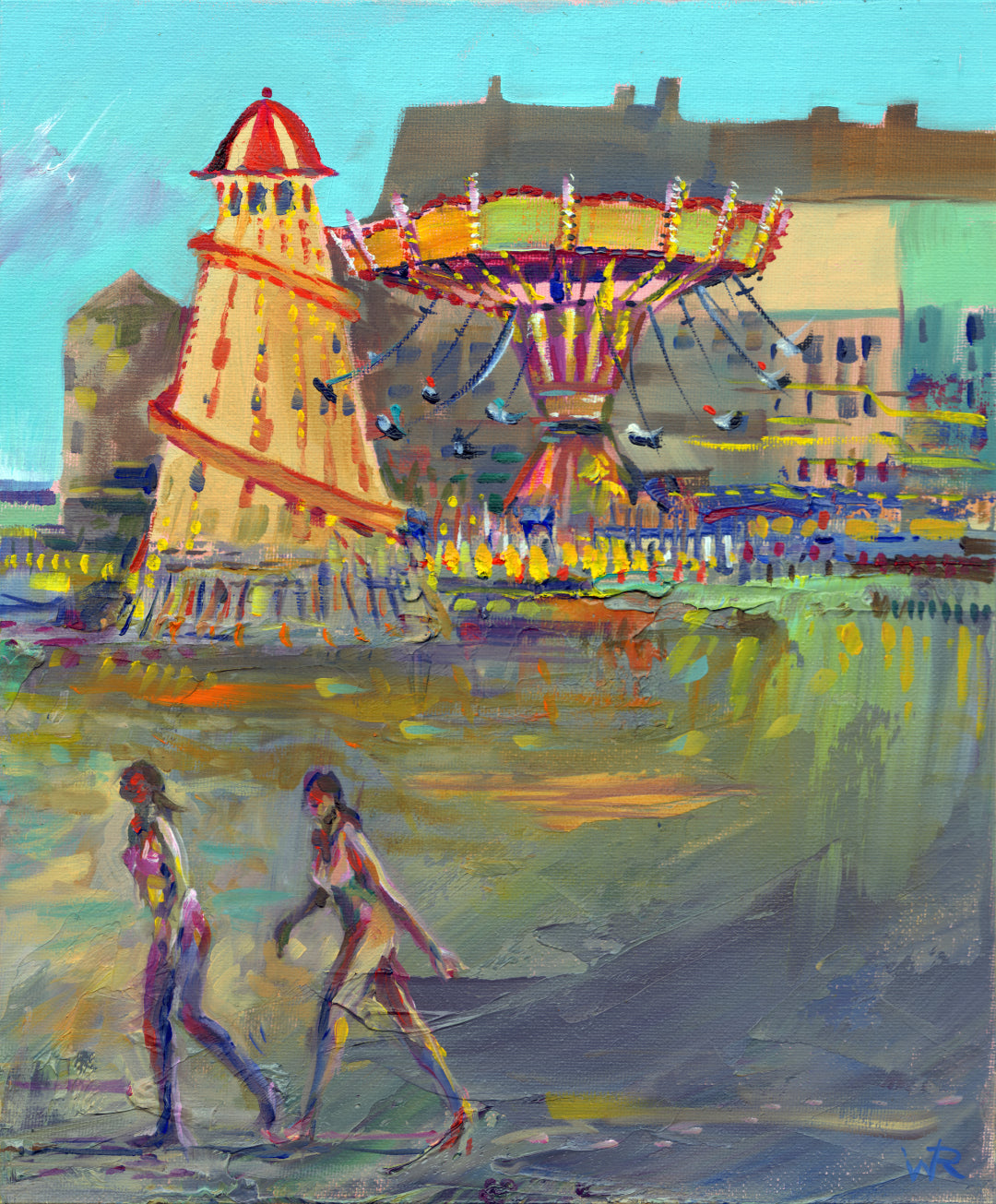 All the fun of the fair - Original oil painting