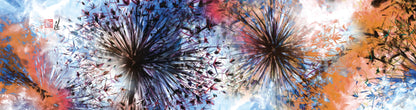 Allium Abstract Explosion 1 - Scarf 135 x 31 cm