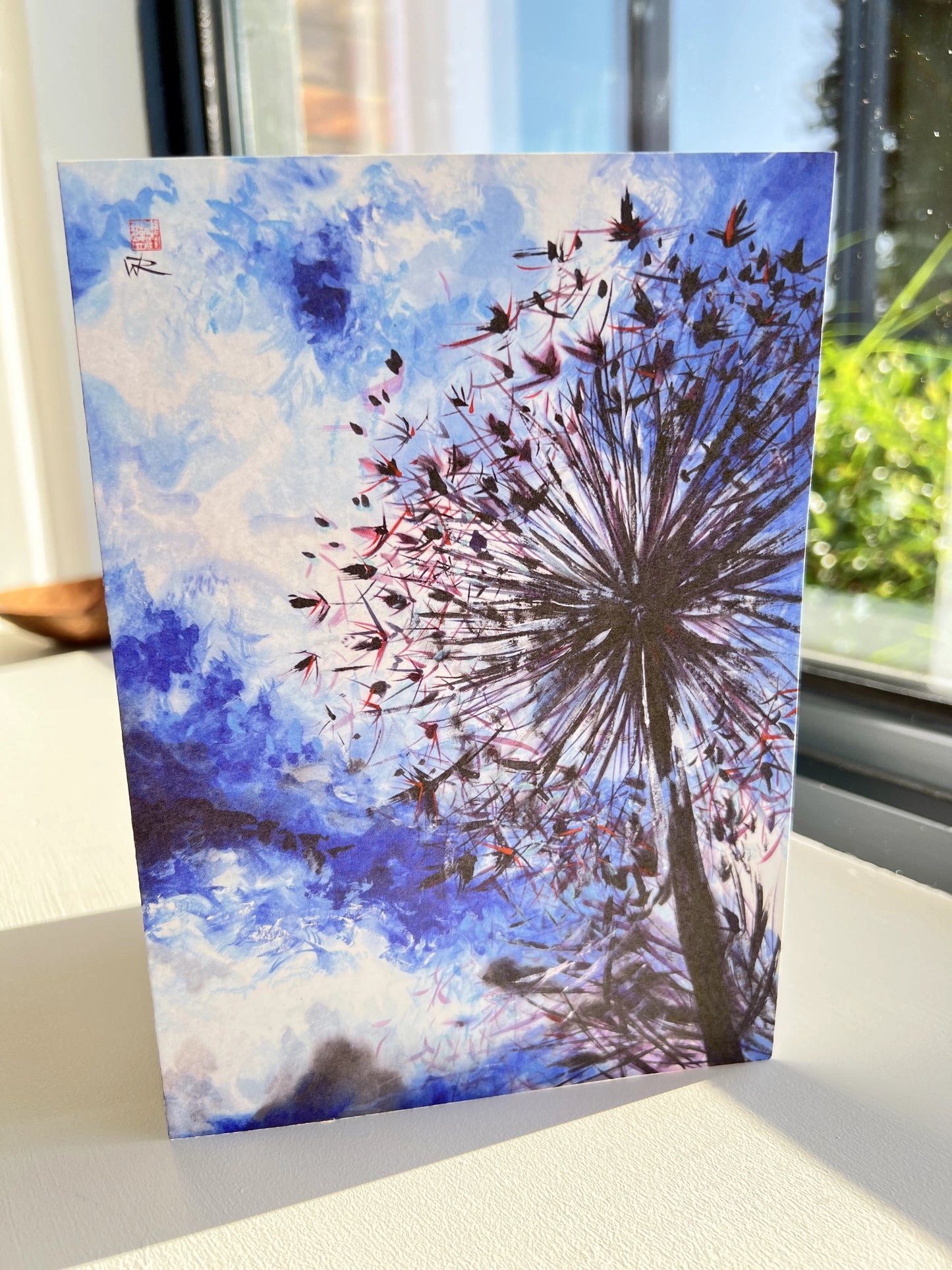 Allium azul sol - Paquete de 10 tarjetas de felicitación