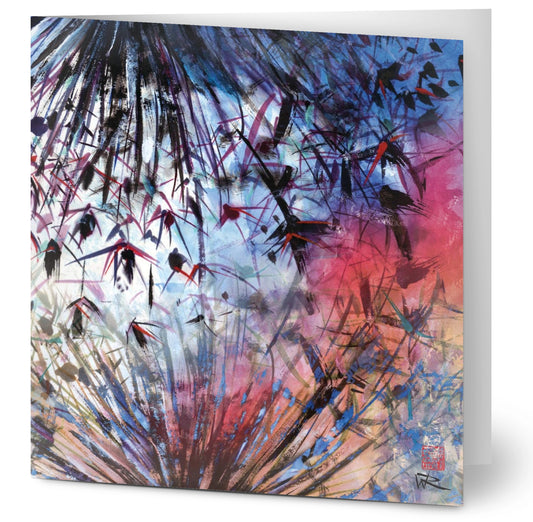 Allium abstract explosion 3 - Pack of 10 greeting cards