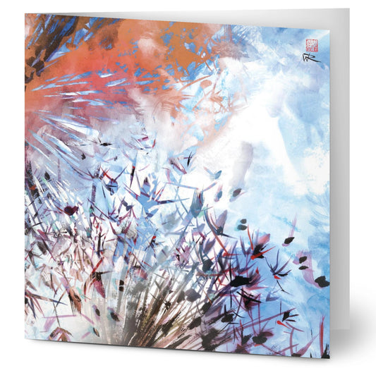 Allium abstract explosion 1 - Pack of 10 greeting cards