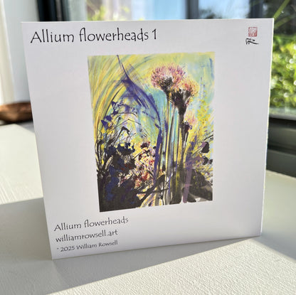 Allium flowerheads 1 - Pack of 10 greeting cards
