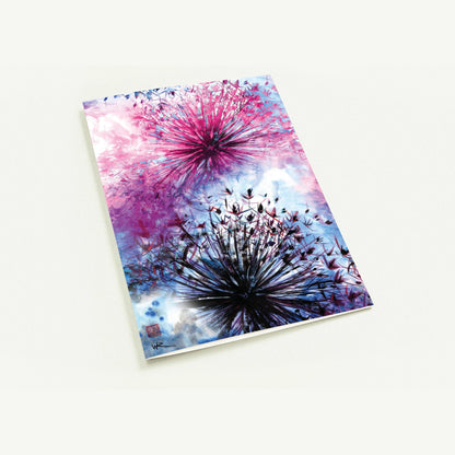 Allium pink sunshine - Pack of 10 greeting cards