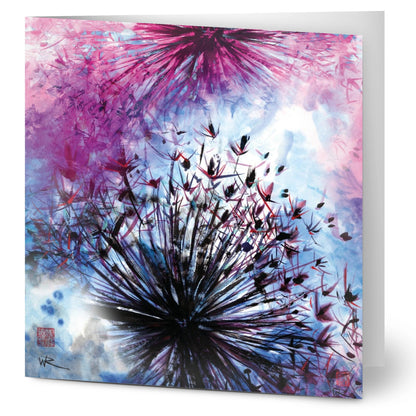 Allium pink sunshine - Pack of 10 greeting cards