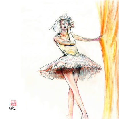 Ballerina's curtain call - Paper print