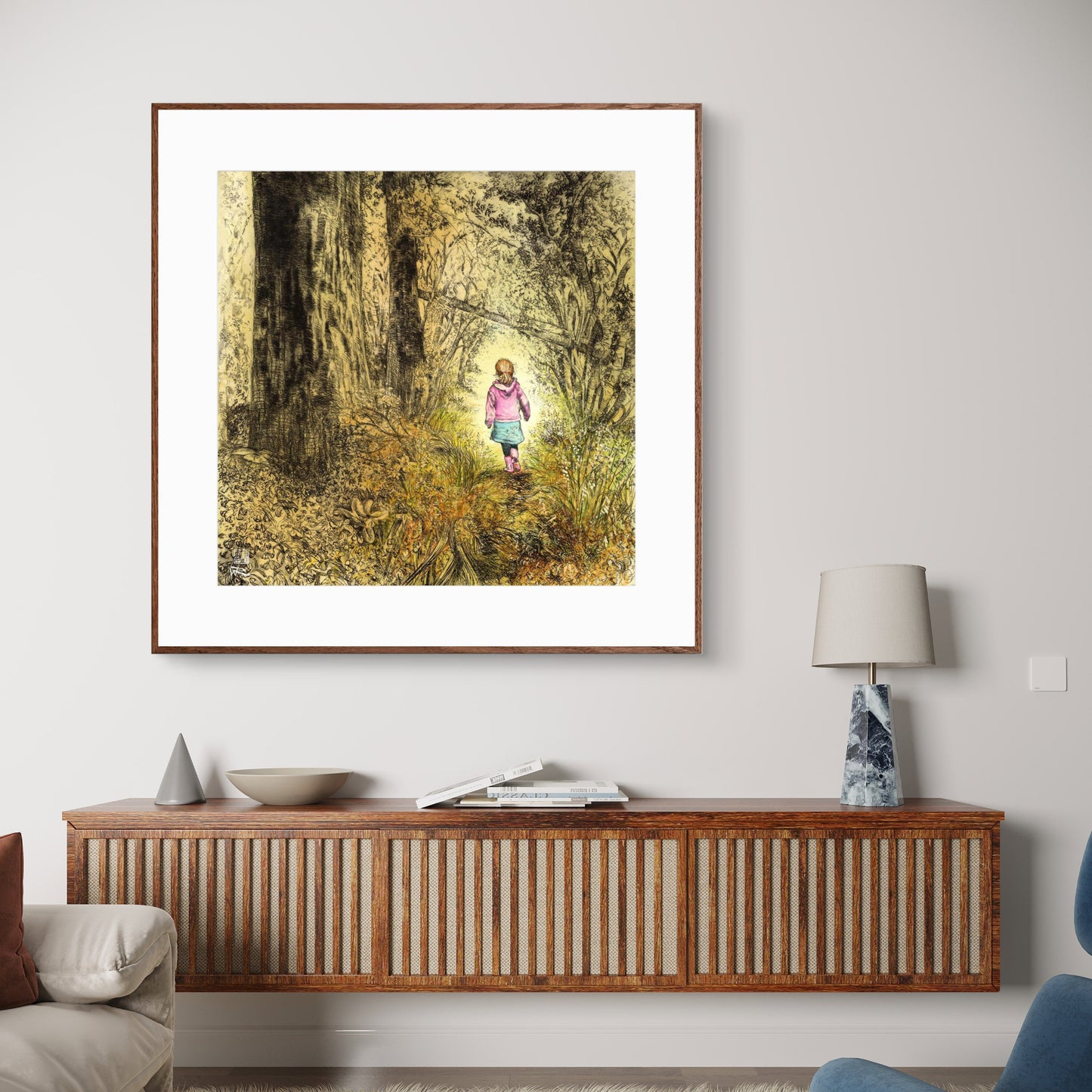 Bluebell wood edition 5 - Autumn in pink - Print on fine art paper