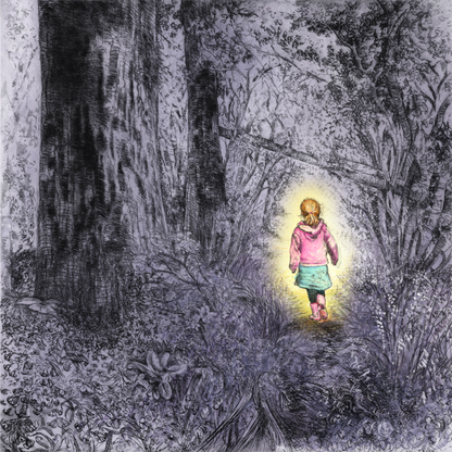 Bluebell wood edition 4 - In to the light - Bone china mug