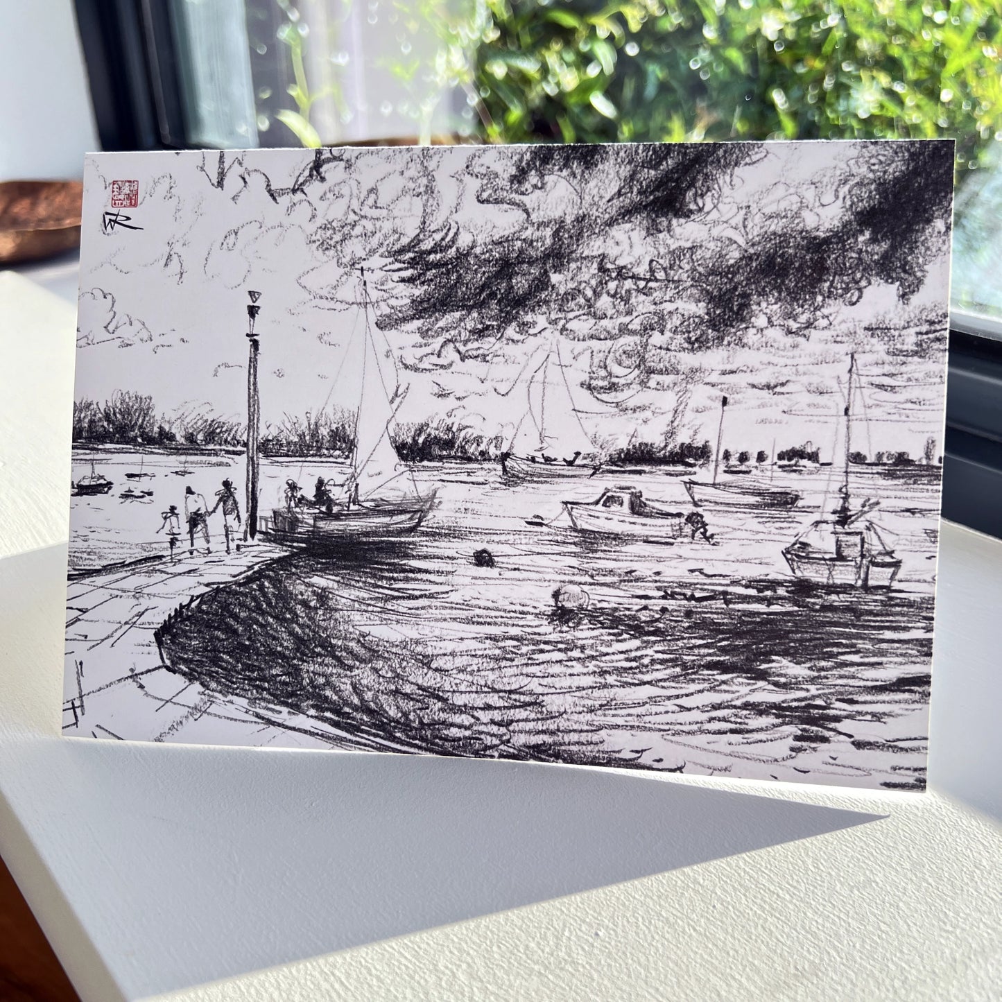 Launching at low tide 2 - Pack of 10 Greeting Cards