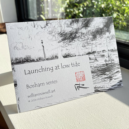 Launching at low tide 2 - Pack of 10 Greeting Cards