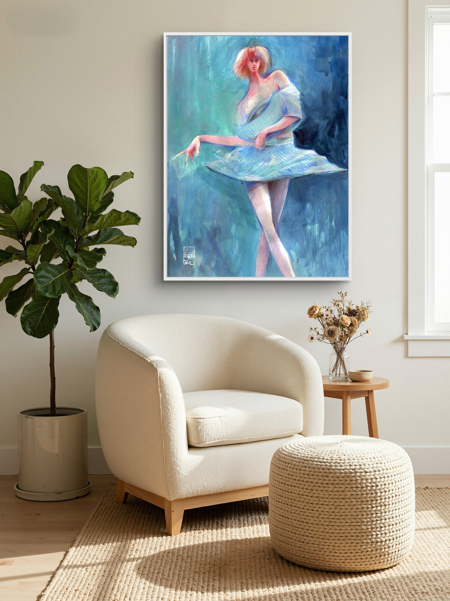Catwalk in blue - Canvas art print
