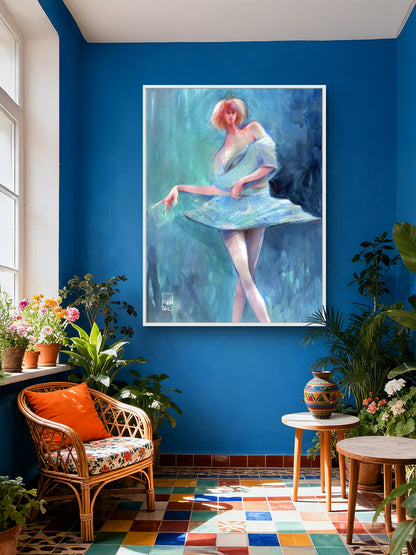 Catwalk in blue - Canvas art print