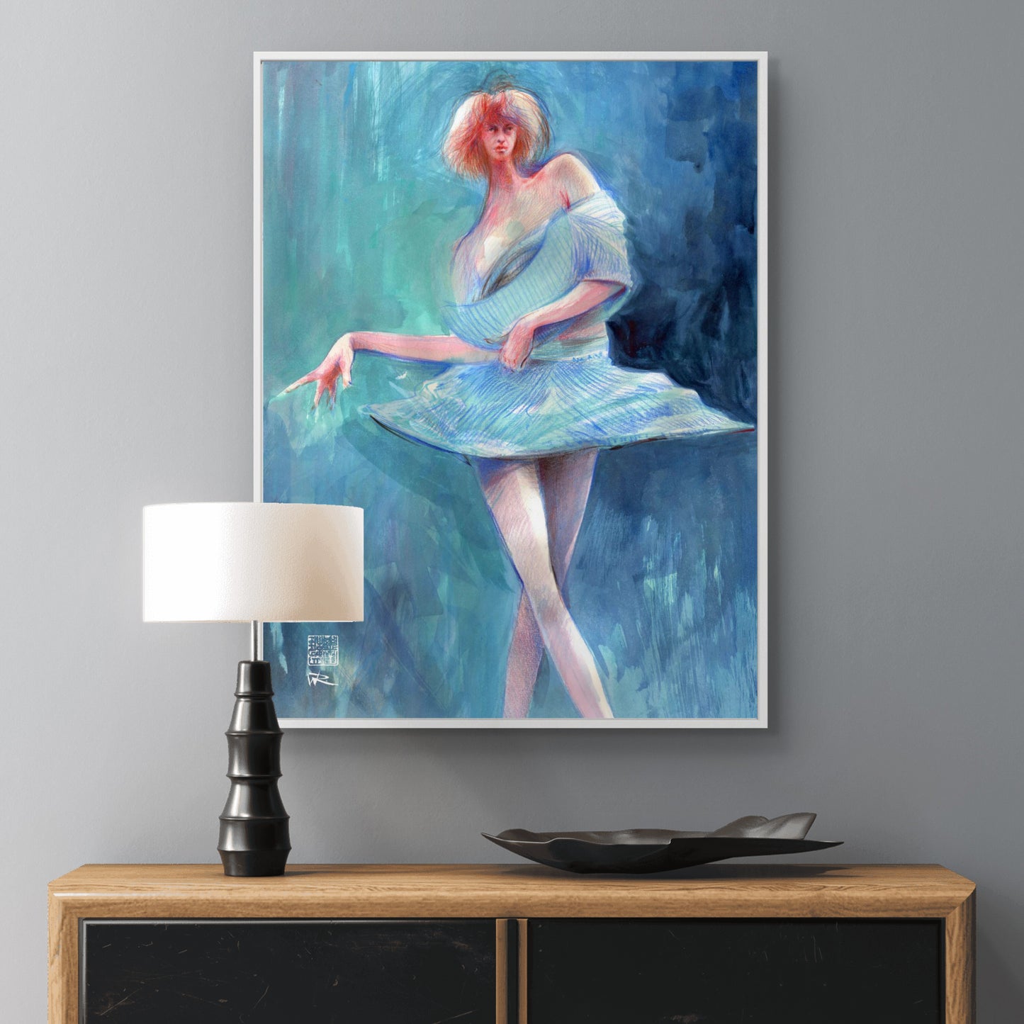 Catwalk in blue - Canvas art print