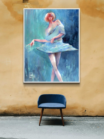 Catwalk in blue - Canvas art print