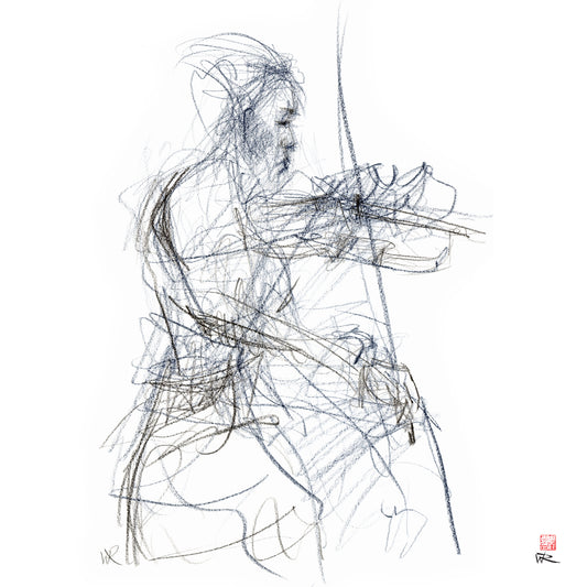 Charlotte Spruit on violin - Print on fine art paper