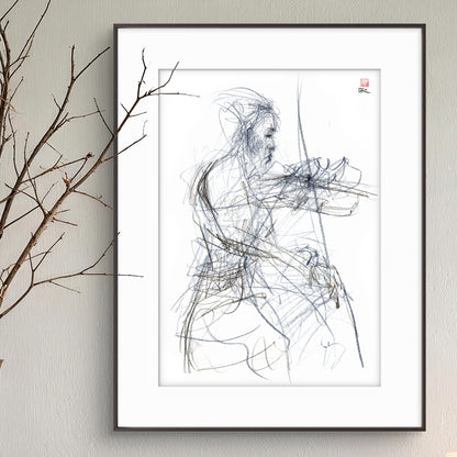 Charlotte Spruit on violin - Paper print