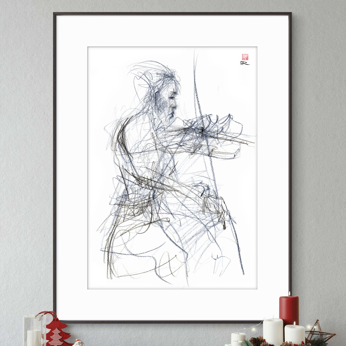 Charlotte Spruit on violin - Paper print