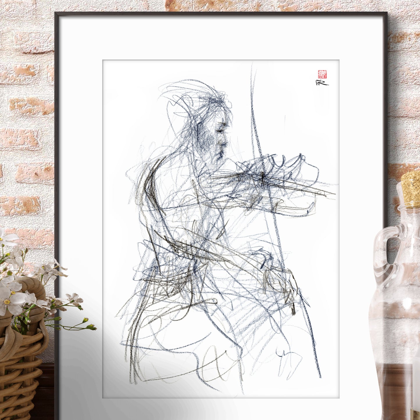 Charlotte Spruit on violin - Paper print