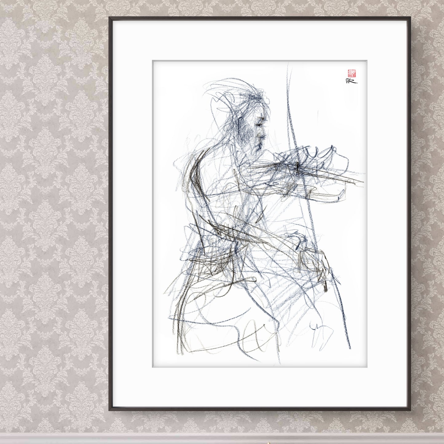 Charlotte Spruit on violin - Paper print