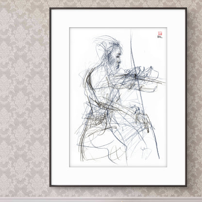 Charlotte Spruit on violin - Paper print