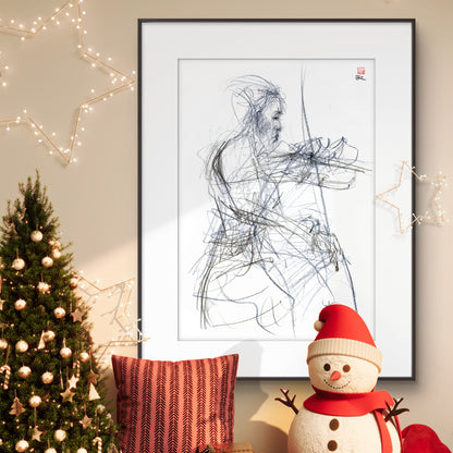 Charlotte Spruit on violin - Paper print