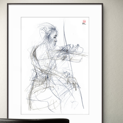 Charlotte Spruit on violin - Paper print