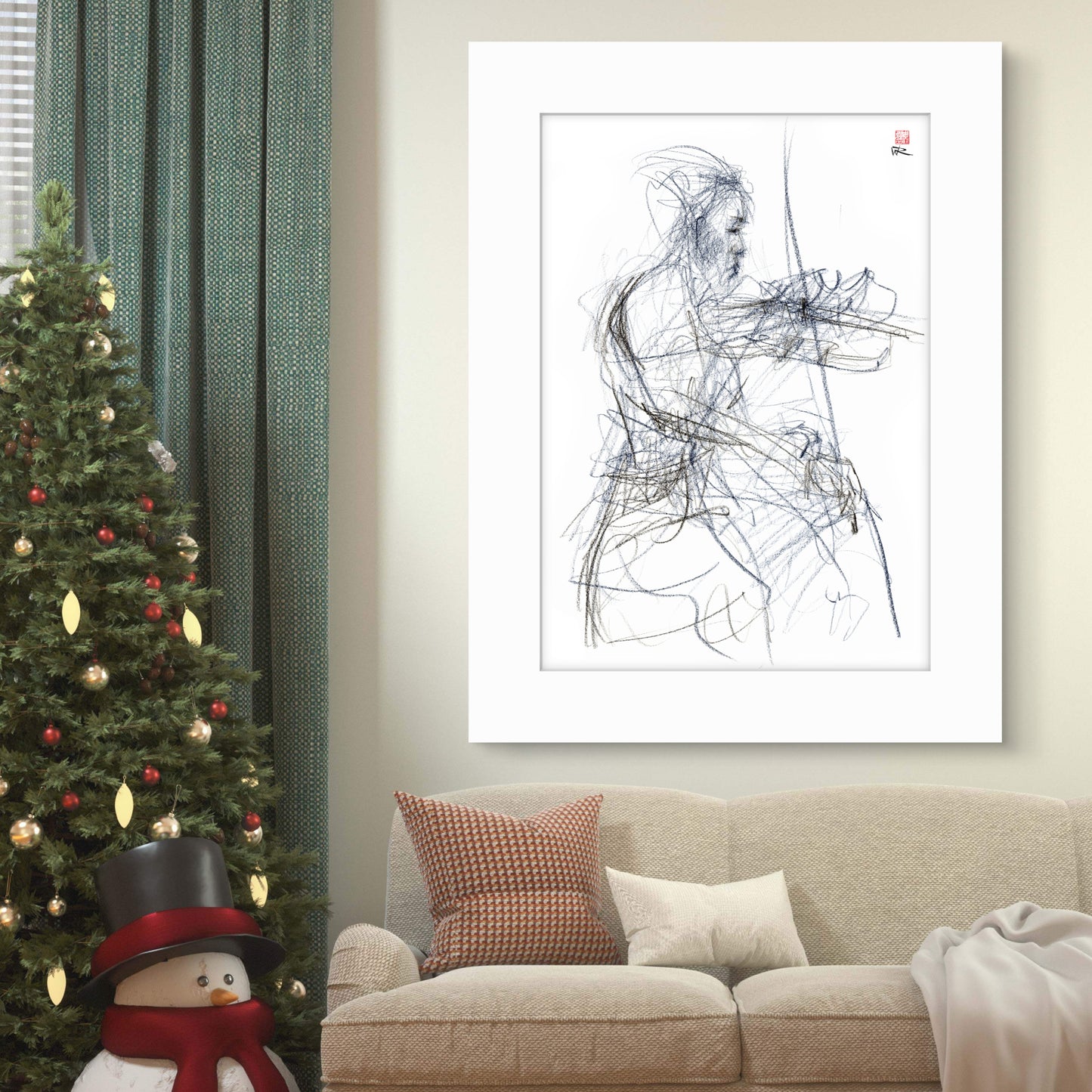 Charlotte Spruit on violin - Paper print
