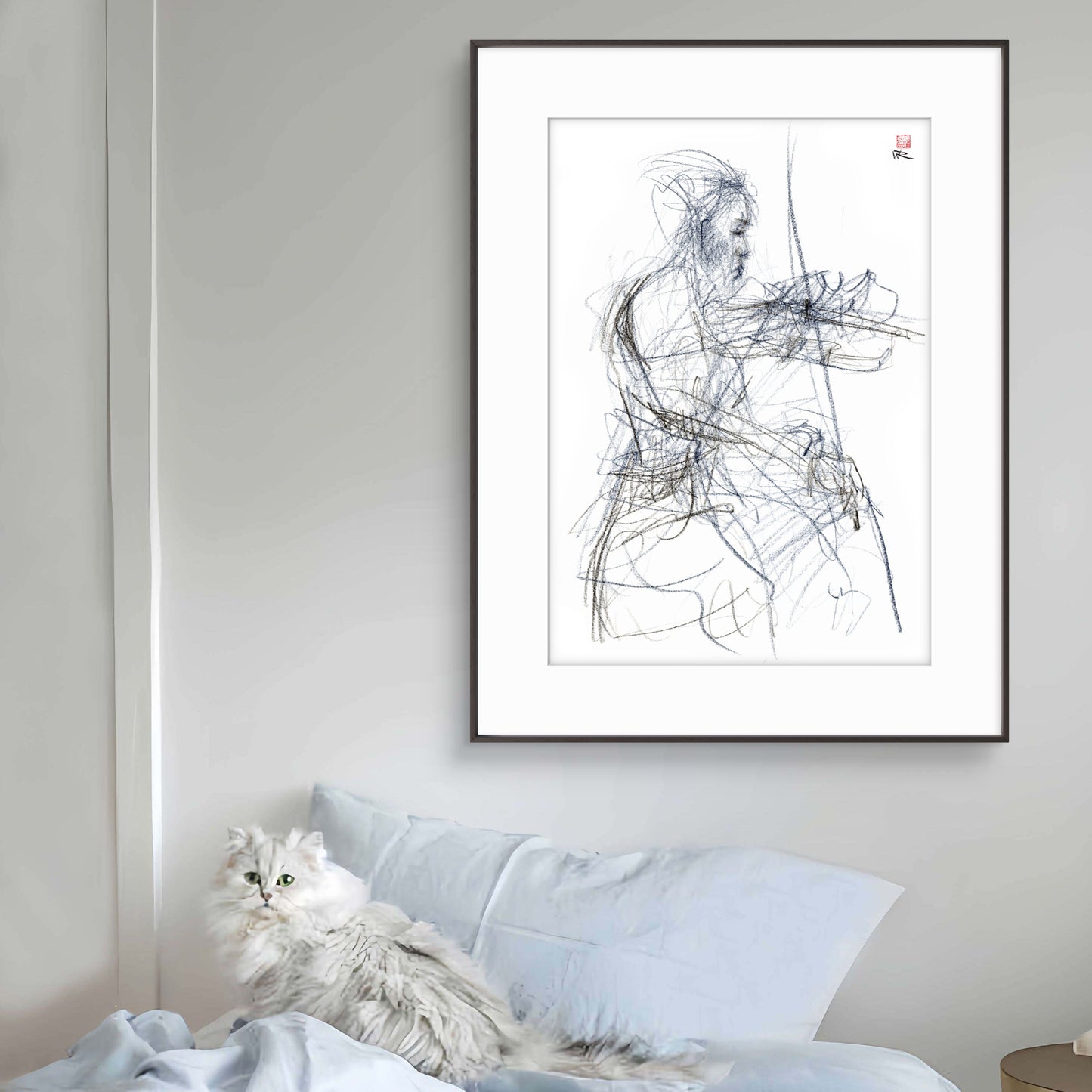 Charlotte Spruit on violin - Paper print