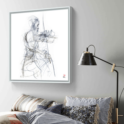 Charlotte Spruit on violin - Original drawing