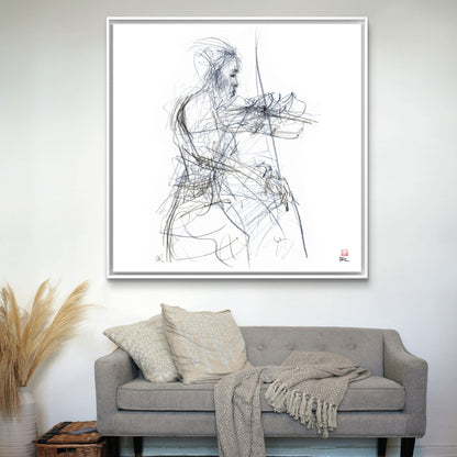 Charlotte Spruit on violin - Original drawing
