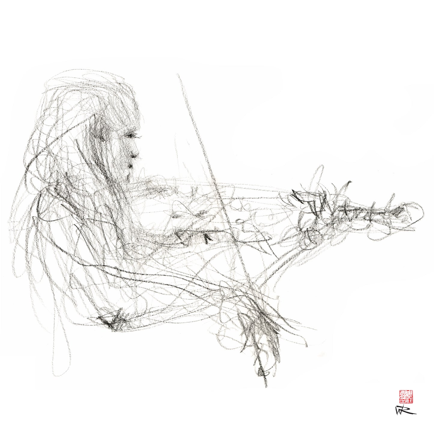 Charlotte Spruit on violin 2 - Print on fine art paper