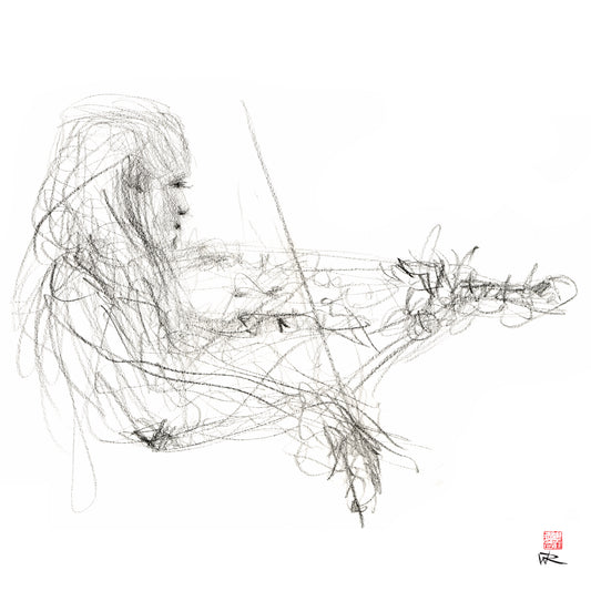 Charlotte Spruit on violin 2 - Print on fine art paper