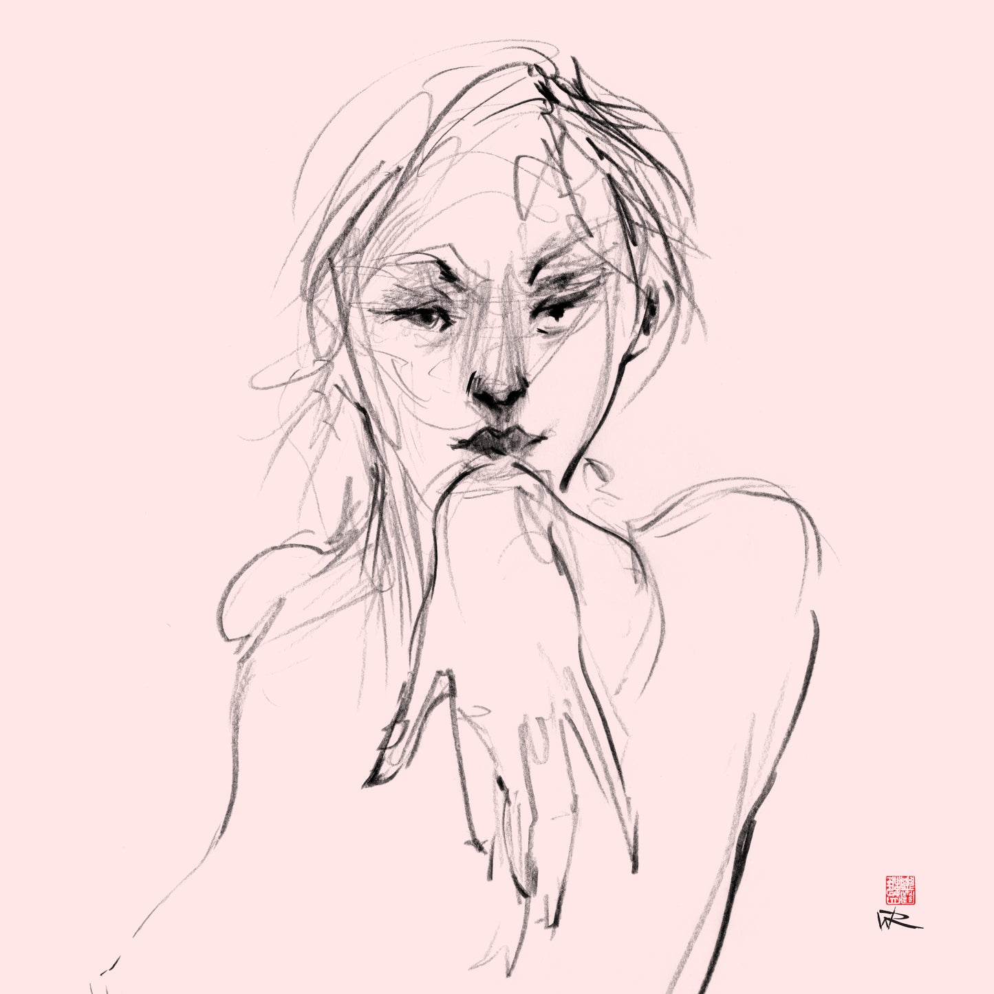 Come hither in pink - Canvas print