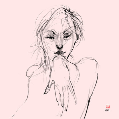 Come hither in pink - Canvas print