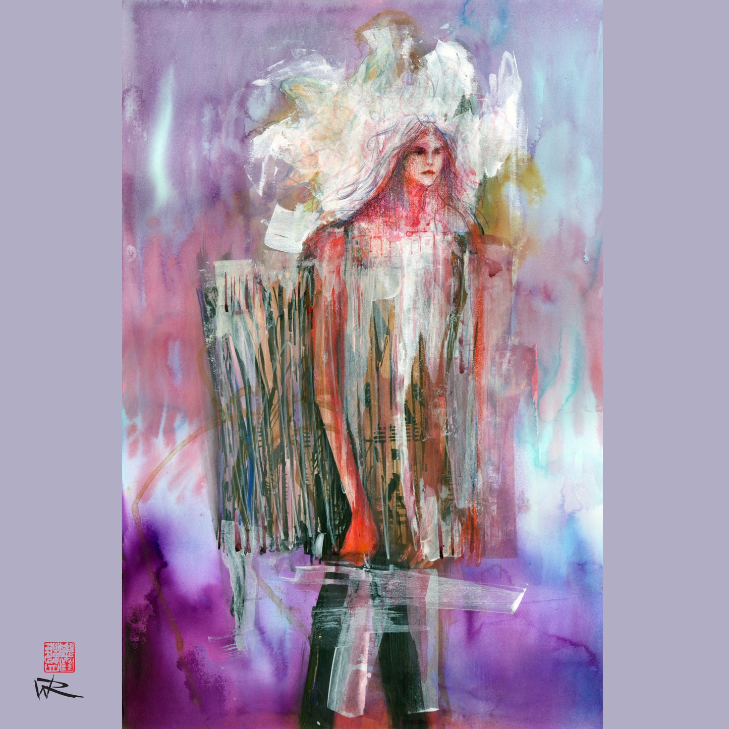 Concertina dress - Paper print